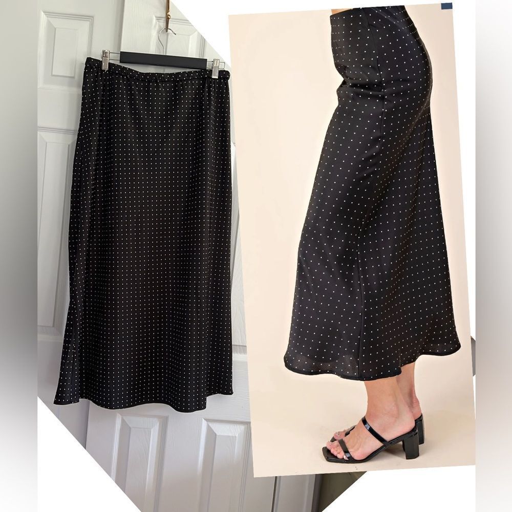 Rachel Zoe Black Polka Dot Skirt